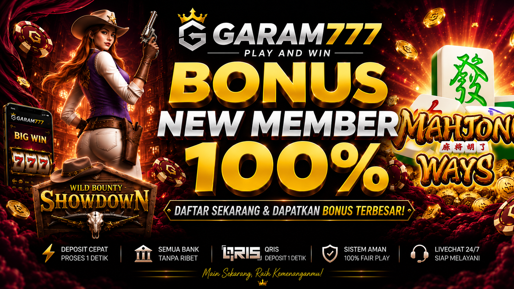 BONUS NEW MEMBER 100%